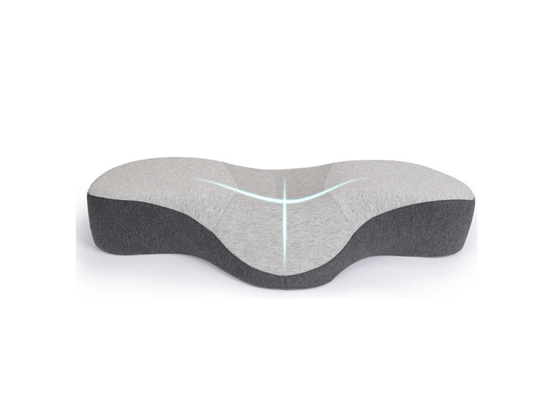 Almofada Sapo Com Capa Cinza - Almofada Ergonômica Para Apoio De Cabeça