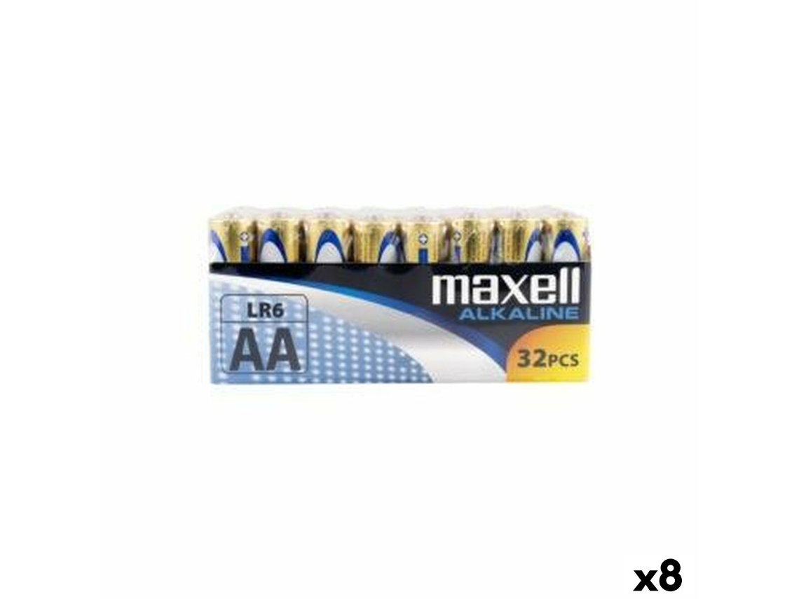 Pilhas Alcalinas Maxell Lr06 1,5 V (8 Unidades) (32 Peças)