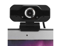 Câmera de computador Full HD 1080P para PC de mesa, redução de ruído de 30 fps com microfone para laptop, preta.