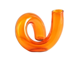 Vaso De Vidro Decorativo Irregular Colorido Para Casa, Jardim E Presentes - 12x12cm Laranja