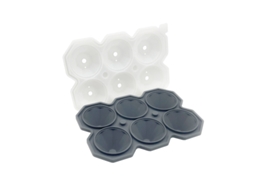Formas De Gelo Em Formato De Diamante Com Tampa, De Silicone, Empilháveis, Ideais Para Uísque E Cocktails. Cinza Hexinyigjly