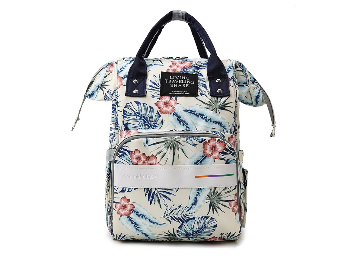 Mochila Feminina Estampada Para Mãe E Bebê Mochila De Viagem De Tecido Oxford De Grande Capacidade Mochila Para Mulheres Grávidas Yunzii