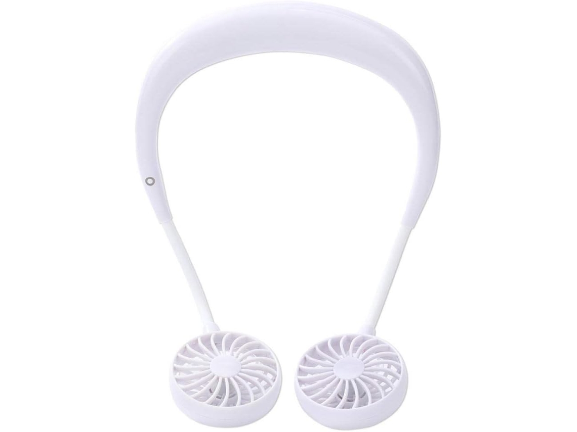 Ventilador de pescoço mini portátil com luz LED S/MARCA, esportivo, recarregável USB