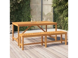Vidaxl Mesa De Jantar Para Jardim 150x90x74cm Madeira De Acácia Maciça