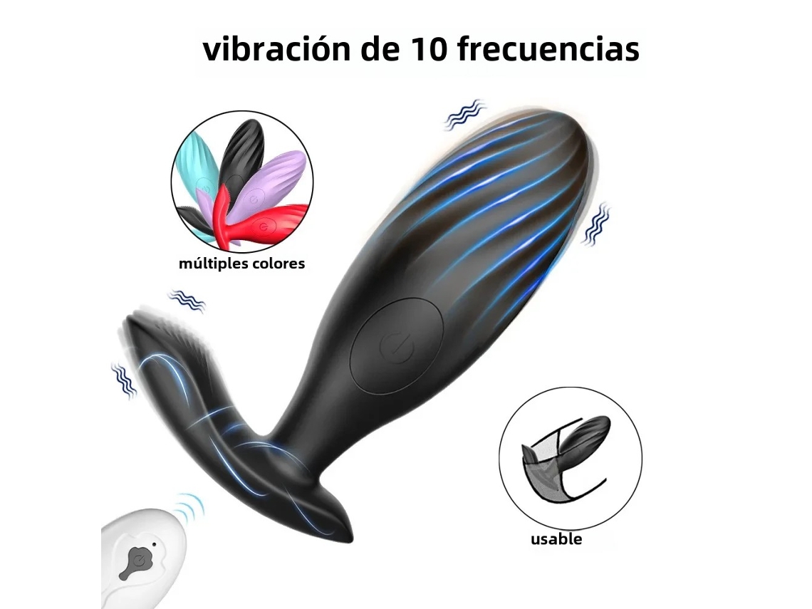 Vibrador Em Formato De Plug Anal Com Controle Remoto, 10 Velocidades, Brinquedo Sexual De Silicone