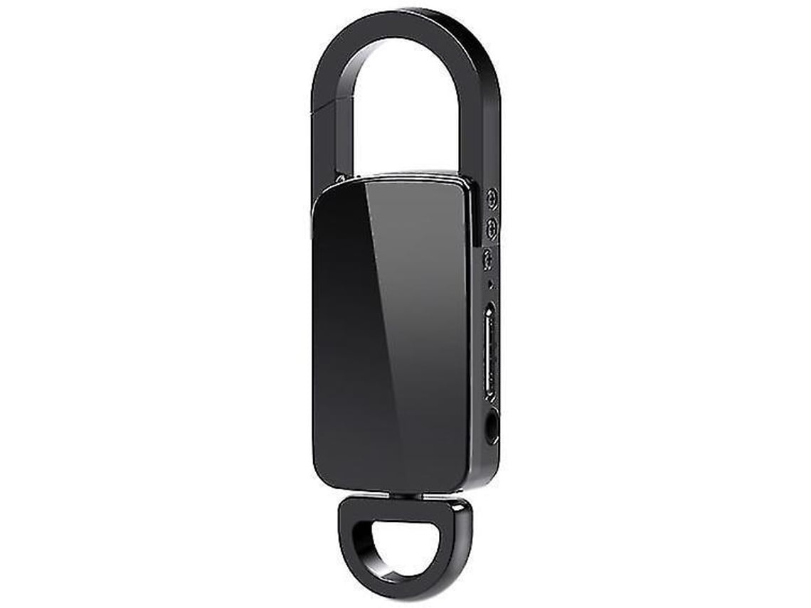 Lurelia Gravador De Voz Com Porta-chaves 4gb Com Usb Recarregável, Redução De Ruído, Reprodução Mp3 Para Palestras - Preto