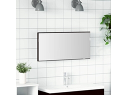 Vidaxl Espelho Carvalho Preto 80 X 37 Cm Vidro E Madeira Engenharia