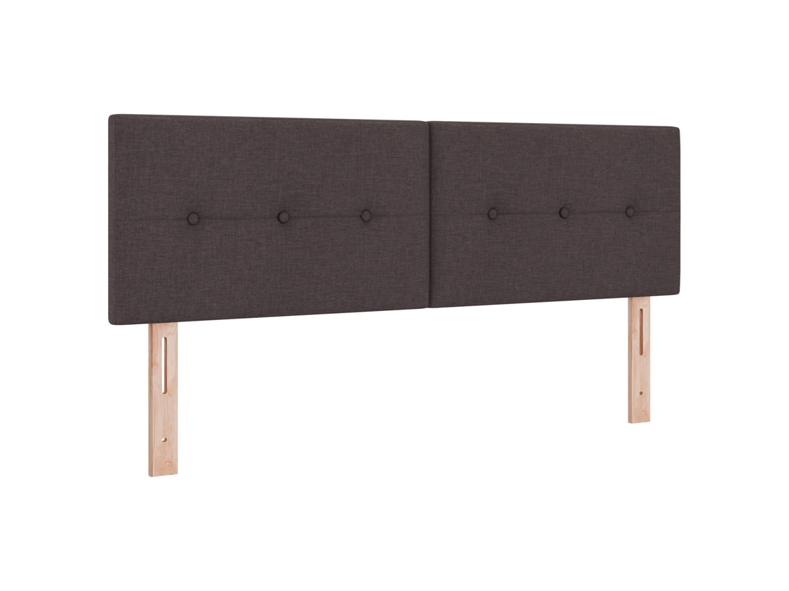Conjunto 1 Inovação Em Cabeceira Vidaxl Castanho Tecido (144 Cm)