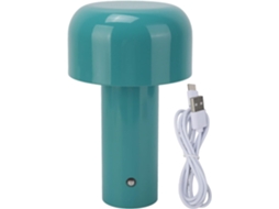 Luminária Usb Em Formato De Cogumelo, Moderna E Simples, Azul,