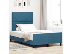 Cama Azul Escuro 120x200 Cm Veludo
