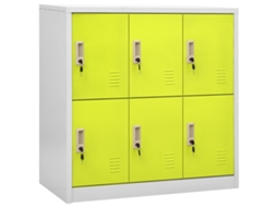 Vidaxl Cacifo 90x45x92,5 Cm Aço Cinzento-claro E Verde