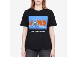 Rockinstone Jaws Movie Vidya Jaws Movie Black Adult T-shirt Size:xxl