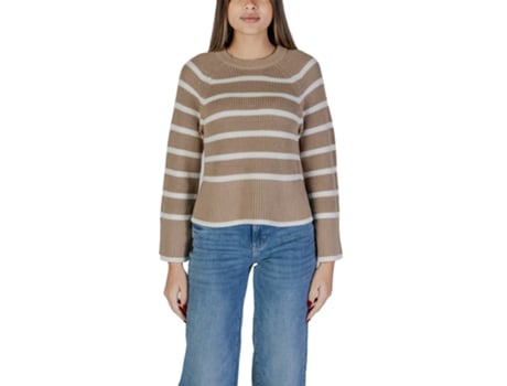 Calções De Mulher Vila Clothes Knitwear Vicasia Knit Pb Algodão Bege (l)