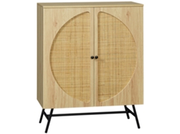 Armário Alto com 2 Portas, Madeira, 80x39x101,8cm, Natural