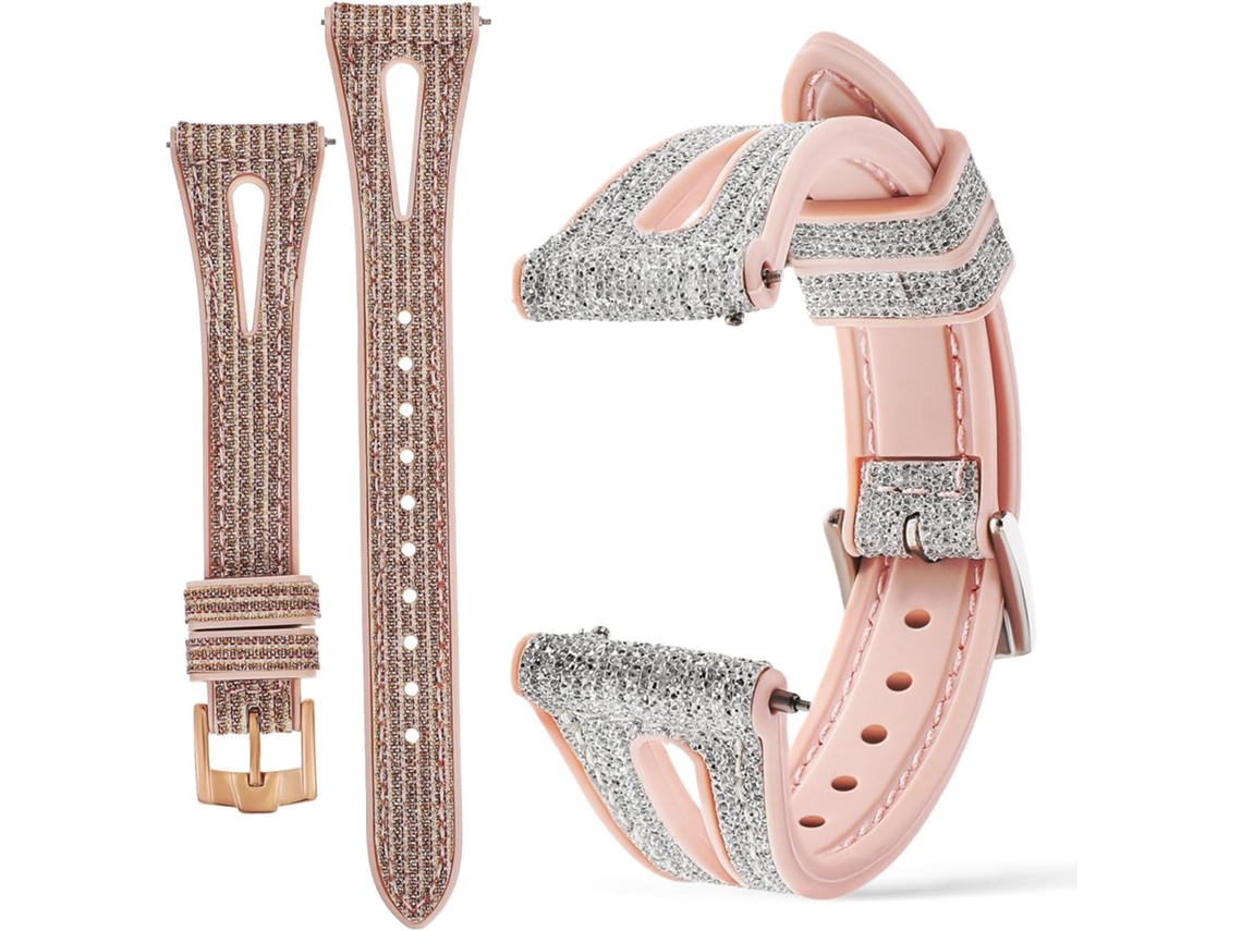 Conjunto De 2 Pulseiras Reposição Com Glitter Para Relógios