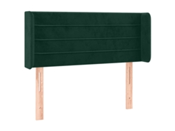 Cabeceira de Cama com Abas Veludo Verde Escuro MAISON EXCLUSIVE (103x16x78 cm)