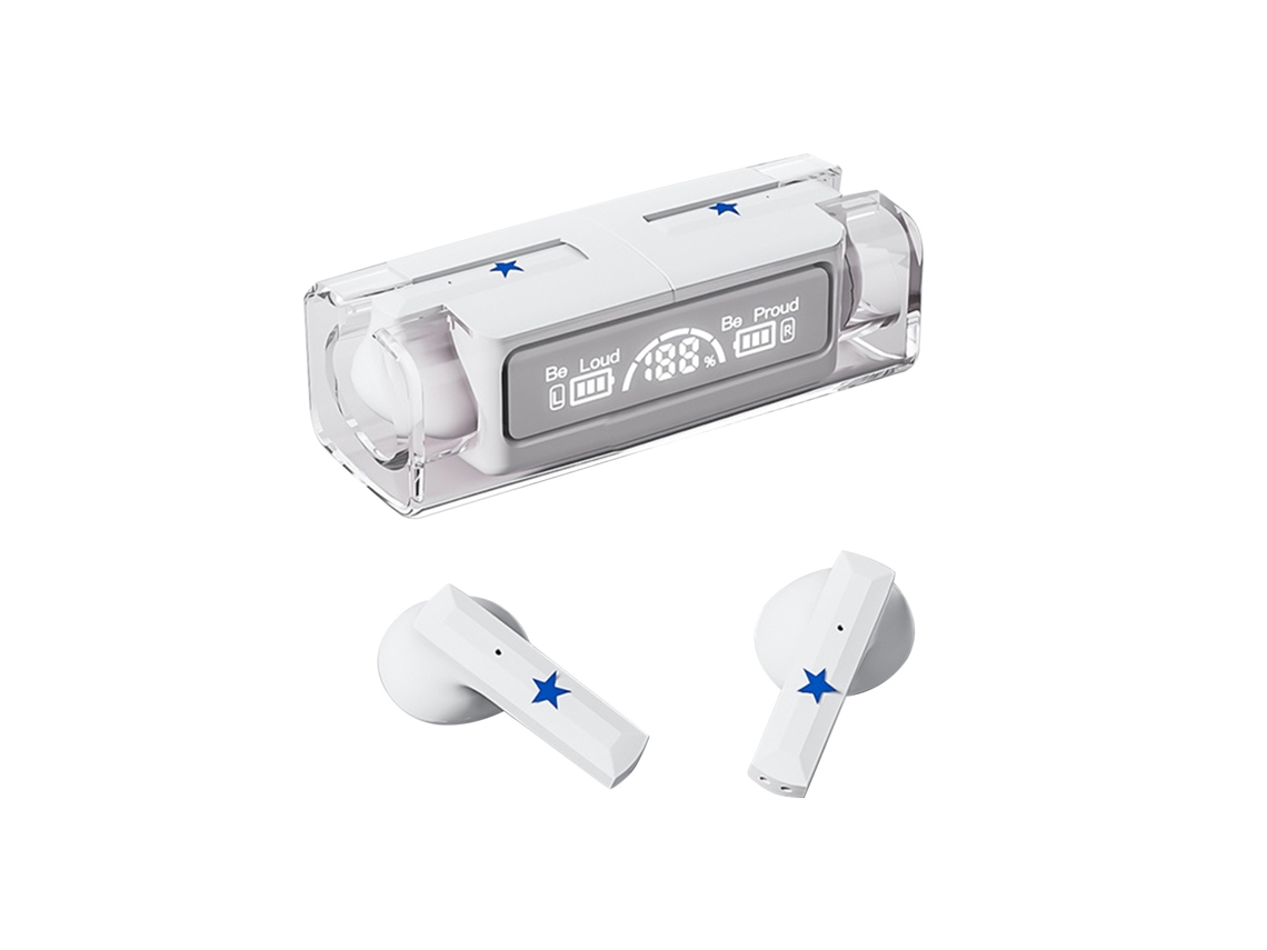 Fones de Ouvido Bluetooth Disney EOOCOO semi intra auricular com cancelamento de ruído