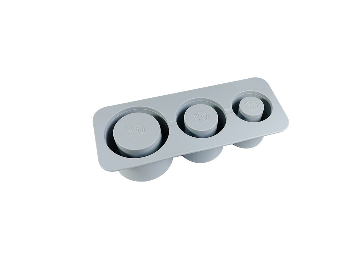 Bandeja De Cubos Gelo Silicone Para Caneca Stanley, Cinza, Antiaderente, Liberação Fácil