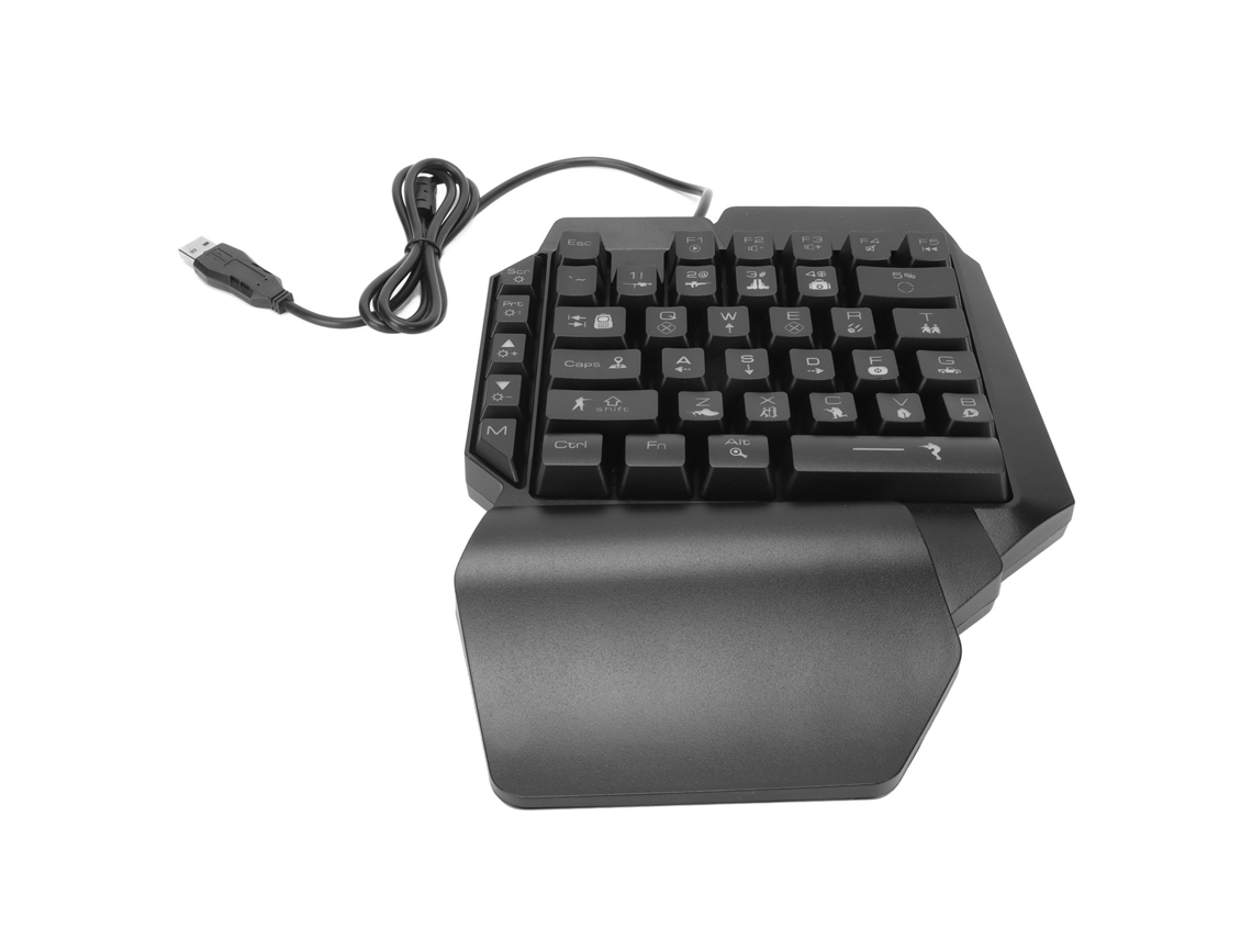 Teclado Gamer De Uma Mão Com Iluminação Rgb