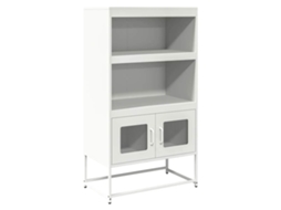 Aparador Alto 68x39x123 Cm Aço Branco MAISON EXCLUSIVE