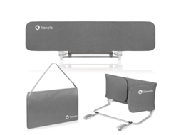 Barreira De Cama Lionelo Lora Xl Grey Stone 200-220cm - Dobrável - Correias De Fixação - Bolsa Transporte Cinzento
