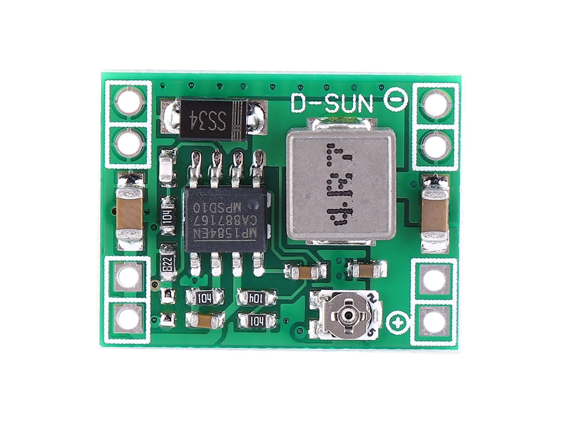 2pcs conversor DC-DC step-down ajustável 24V para 12/9/5/3V, 3A, MP1584EN