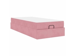 Conjunto 2 Cama Moderna Vidaxl Rosa Veludo (100 X 200 Cm)