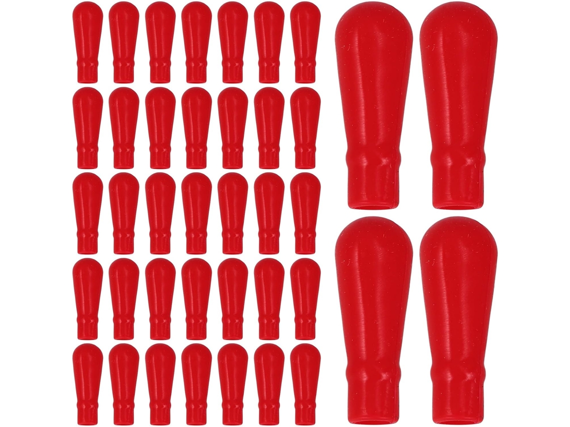 Tampas De Silicone Vermelhas, Impermeáveis E Fáceis De Limpar, Pacote Com 50 Unidades.