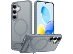 Capa Para Samsung Galaxy S25plus, Compatível Com Carregamento Sem Fio Magnético, Para Choque Antishoque. Czhhmartcinzas