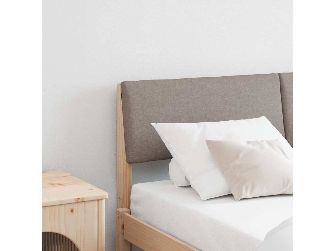 Vidaxl Cabeceira Estofada Cinzento-acastanhado 150 Cm