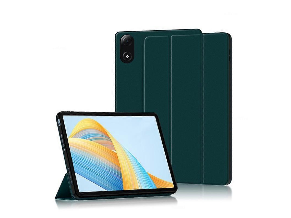 Capa Hengrongshen para Honor Pad V8 Pro 12,1 polegadas com suporte Triple E, capa de couro PU verde