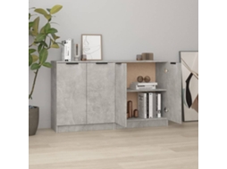 Vidaxl Aparadores 2 Pcs 60x30x70 Cm Madeira Processada Cinza Cimento
