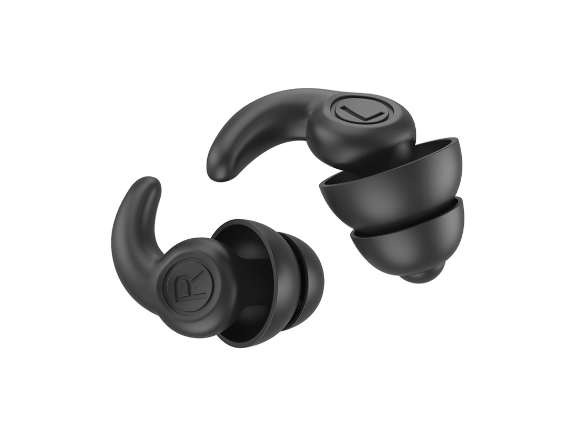 Protetor Auricular De Silicone Antirruído Yuysan, Impermeável Para Natação E Sono, Preto