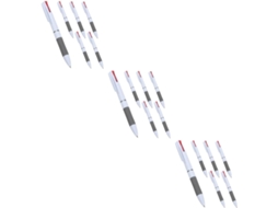 Osaladi Conjunto De 3 Canetas Esferográficas Portáteis Ergonômicas