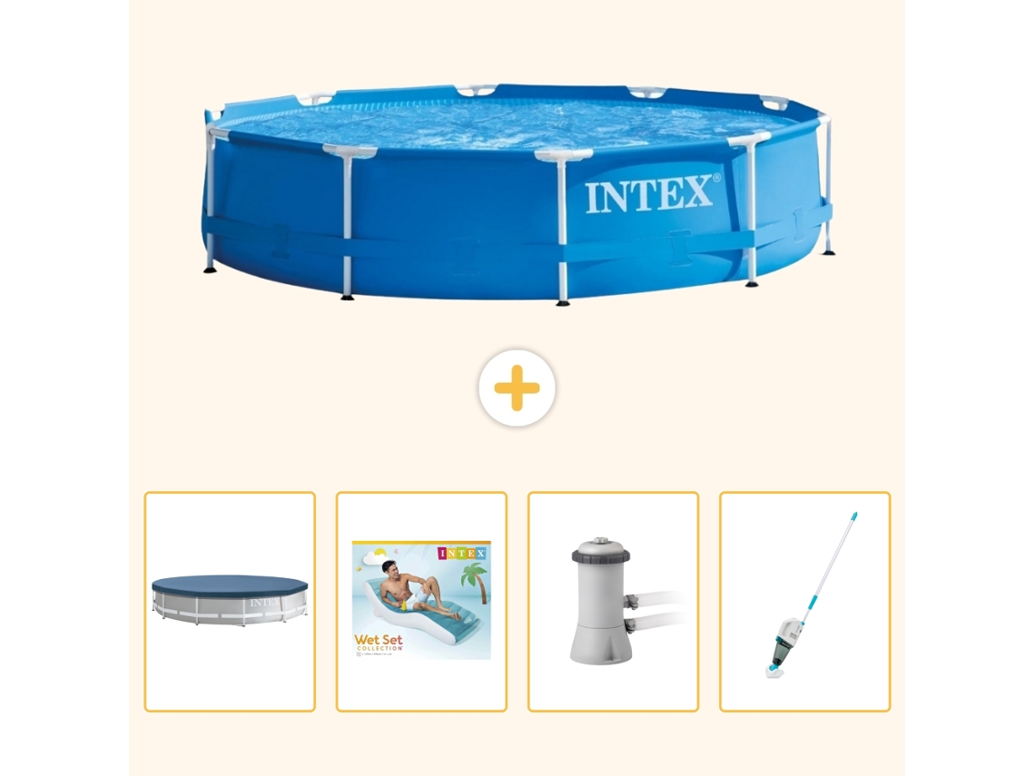 Intex Piscina Com Estrutura Redonda - 366x76 Cm - 5-peças S62
