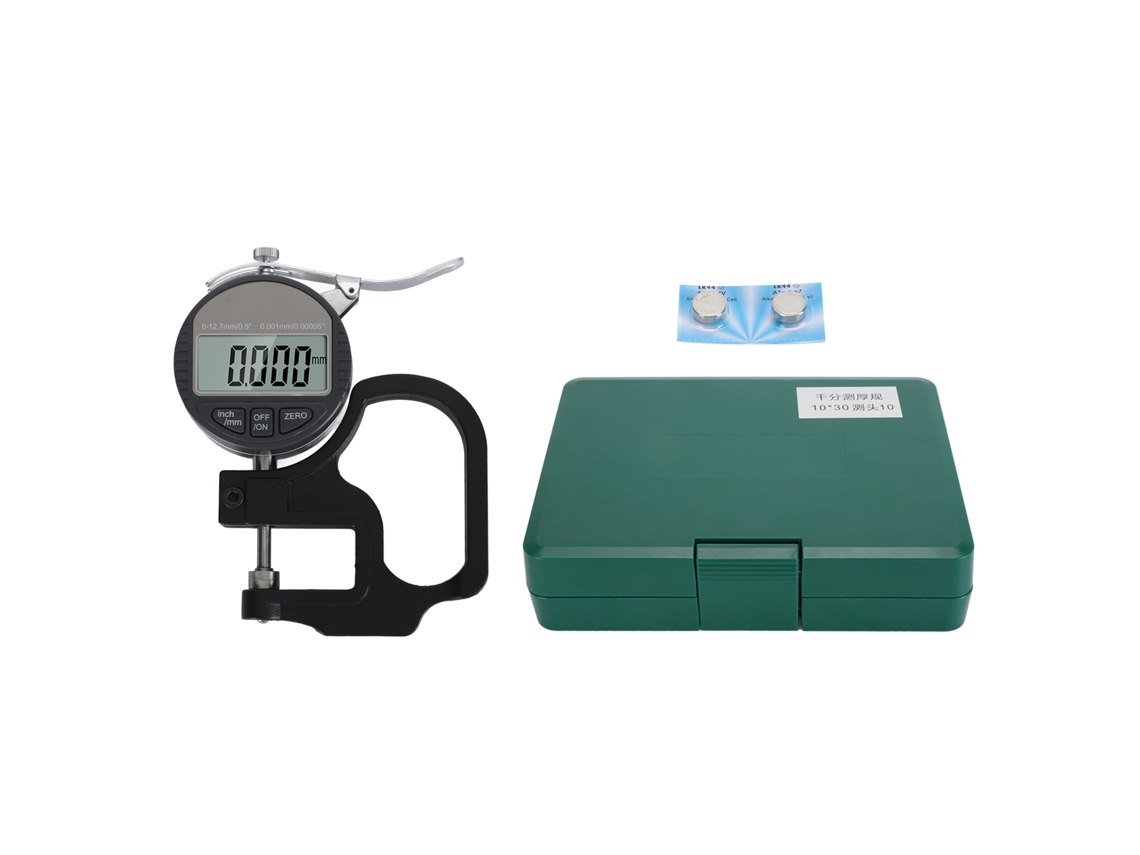 Medidor Digital de Espessura Primerox com Display LCD para Papel Couro (0 12.7mm)