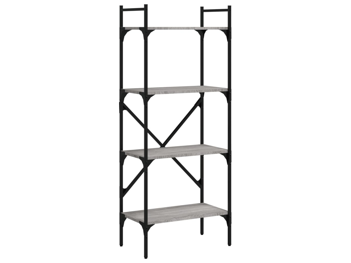 Bookcase, Bookcases Vidaxl Cinzeto Madeira Processada (n/a)