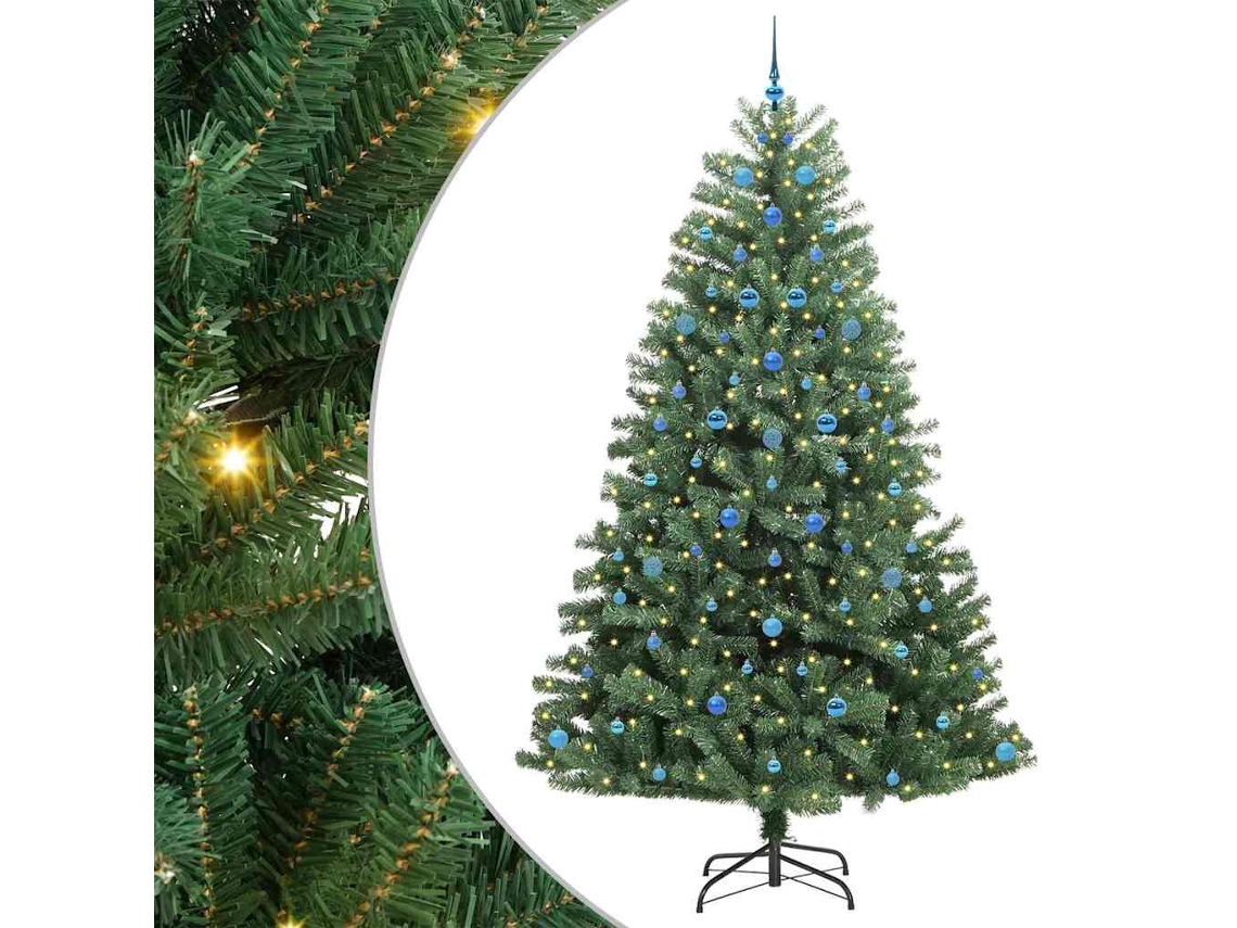 Conjunto 1 Árvore De Natal Artificial Vidaxl Verde Pvc (240 Cm)