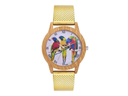 Reloj De Pulsera Unisex Zhoulianfa Con Correa De Malla Y Dial De Escala Romana (oro)