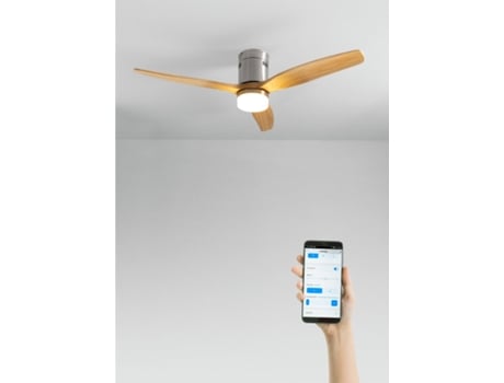 Wind Calm Natural Wood Ventoinha De Teto 40w Silencioso 100 Madeira Criar