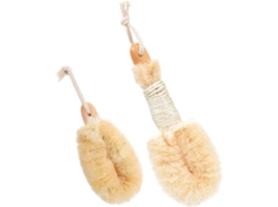 Lurelia Conjunto De 2 Escovas Corporais De Sisal Para Duche, Fibra De Sisal, Pega Ergonómica E Massagem Suave