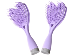 Conjunto De 2 Escovas Cabelo Massageadoras Para Cabelos Molhados E Secos, Com Espelho Embutido, Pentes Ventilados Em Tpu