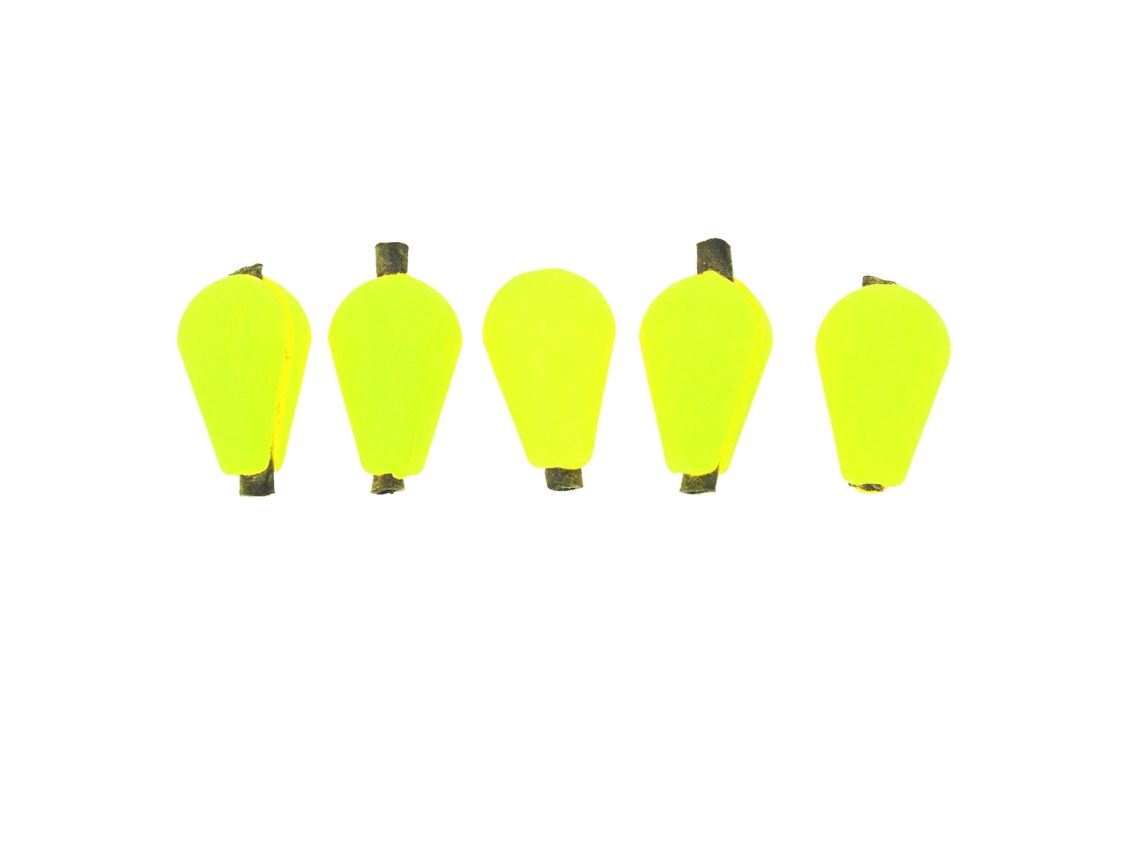 5 Indicadores de Pesca de Espuma Amarelo Fluorescente