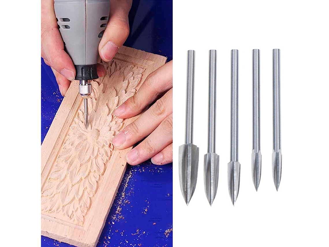 Peças Conjunto Brocas De Gravura Madeira Ferramentas Diy