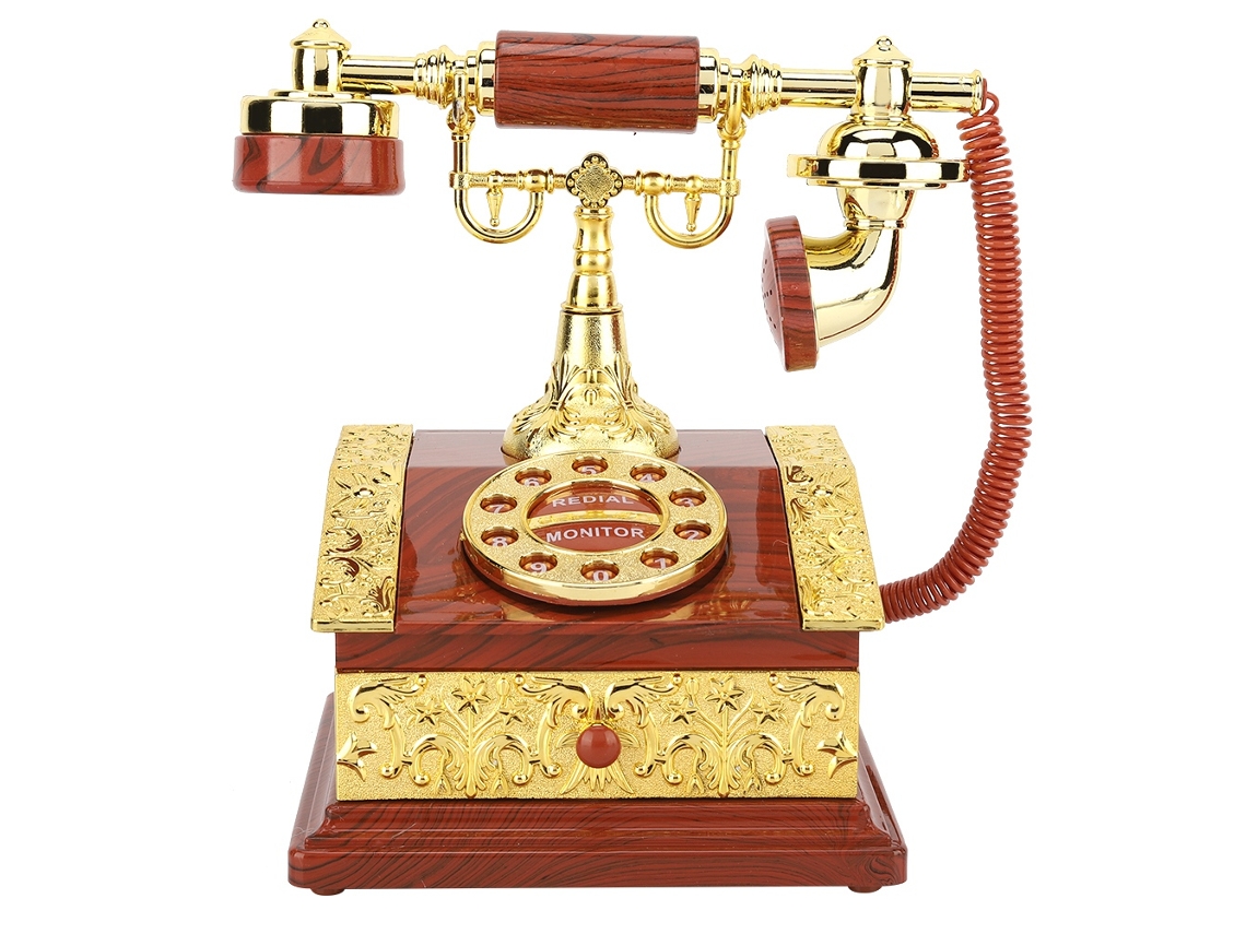 Caixa de telefone musical retrô para joias e armazenamento