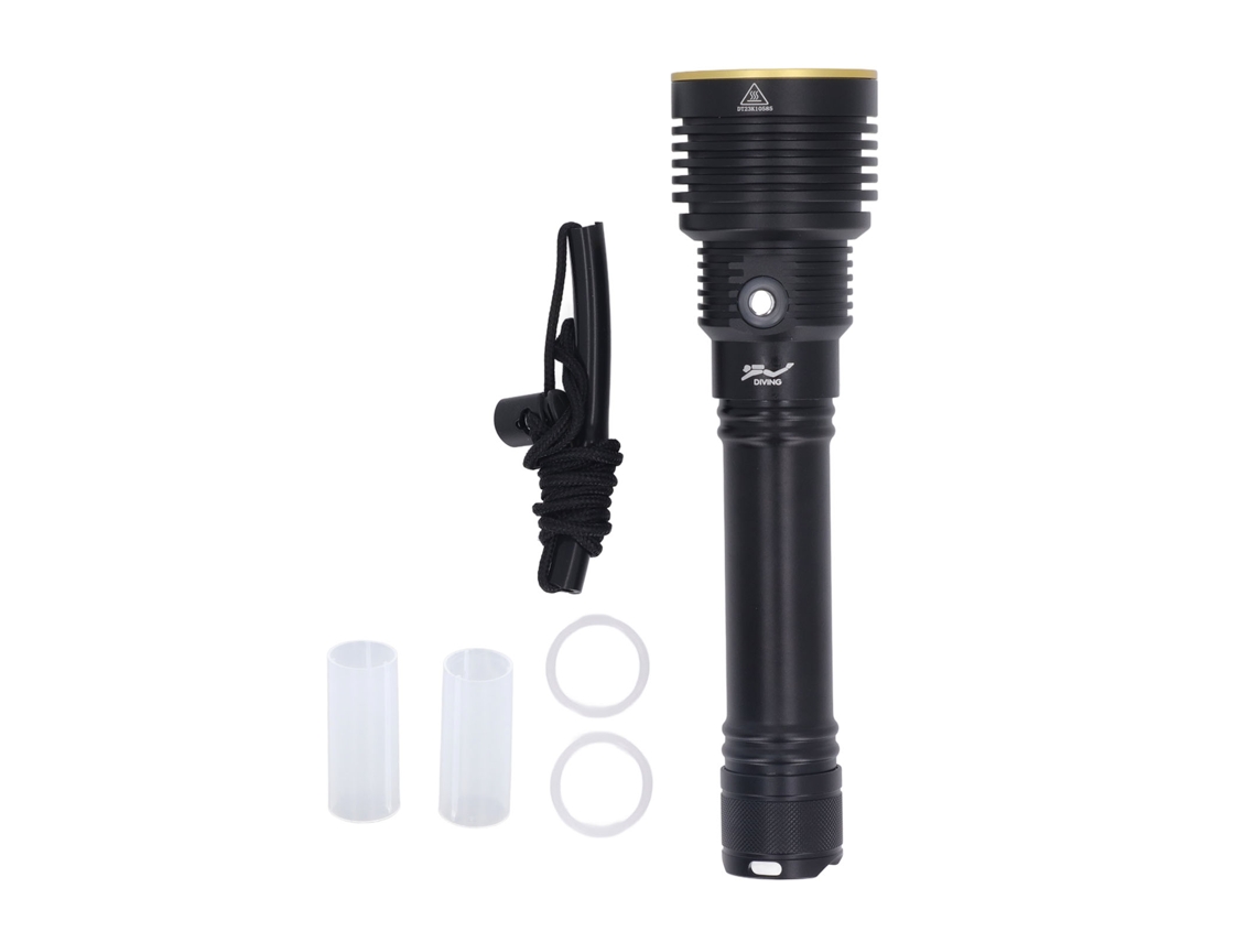 Lanterna de Mergulho 5000lm Ipx8 À Prova D'água 100m Flashlight Led Super Brilhante | S/MARCA