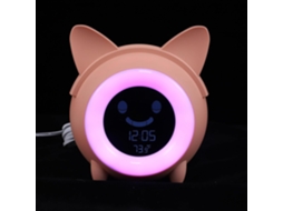 Despertador Digital Secfou Para Meninos E Meninas, Com Luz Noturna, Rosa, De Plástico