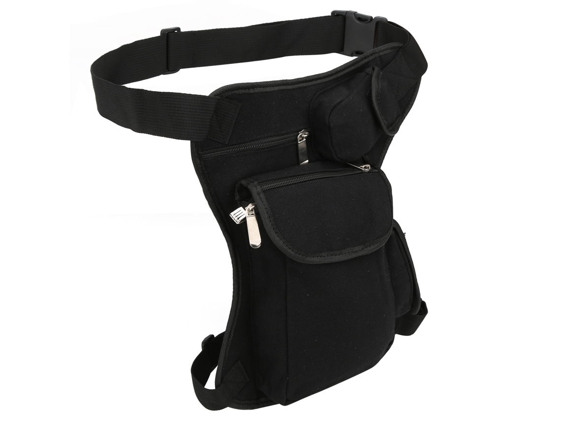 Bolsa de Cintura Multifuncional, com Suporte para Celular, para Atividades ao Ar Livre, Esporte, Viagem, Ciclismo, Moto, Preta