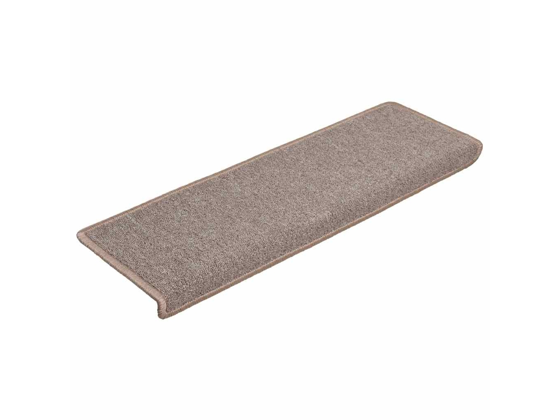 Tapetes de Escada 30 Peças 65x21x4cm Marrom Claro com Borda MAISON EXCLUSIVE