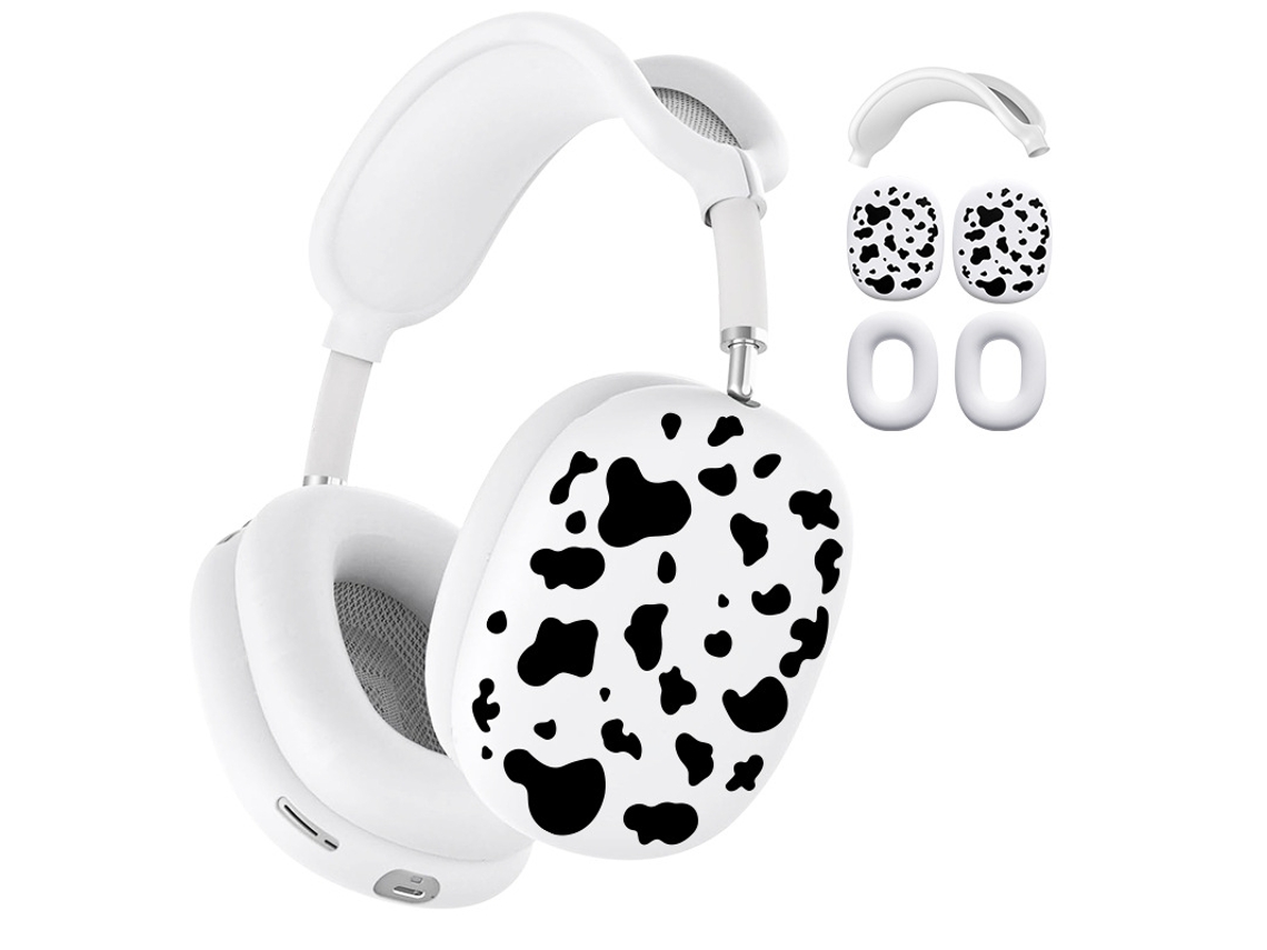 Capa de Silicone para Airpods Max, Estampado de Vaca, Tpu Macio Resistente a Arranhõespretoczhhmart